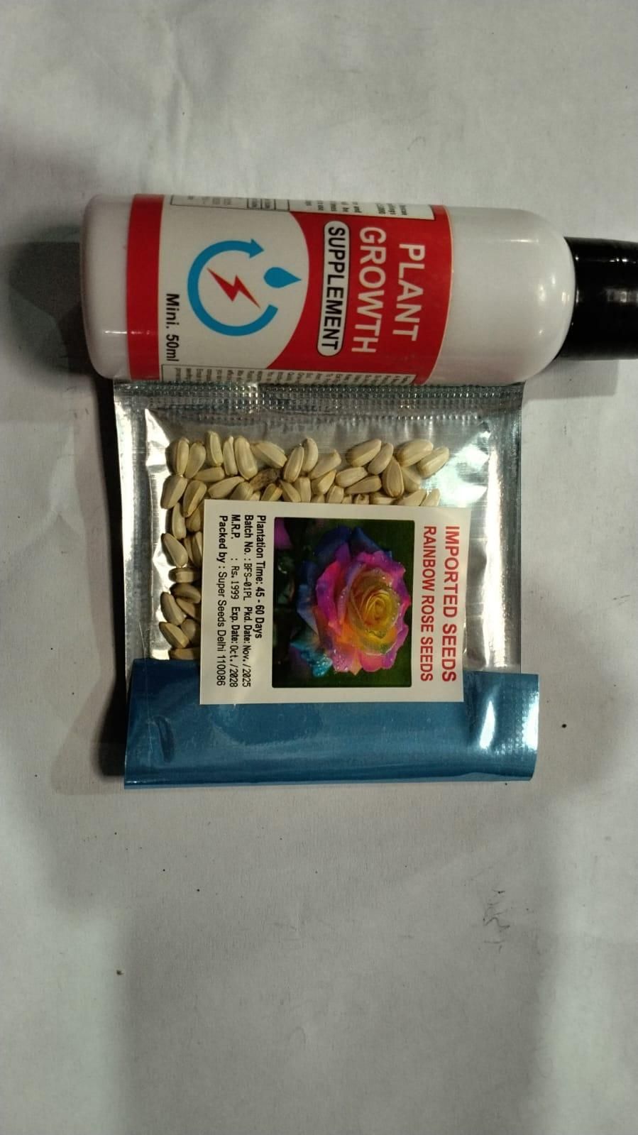 Rainbow Rose Seeds with Free Plant Growth Serum